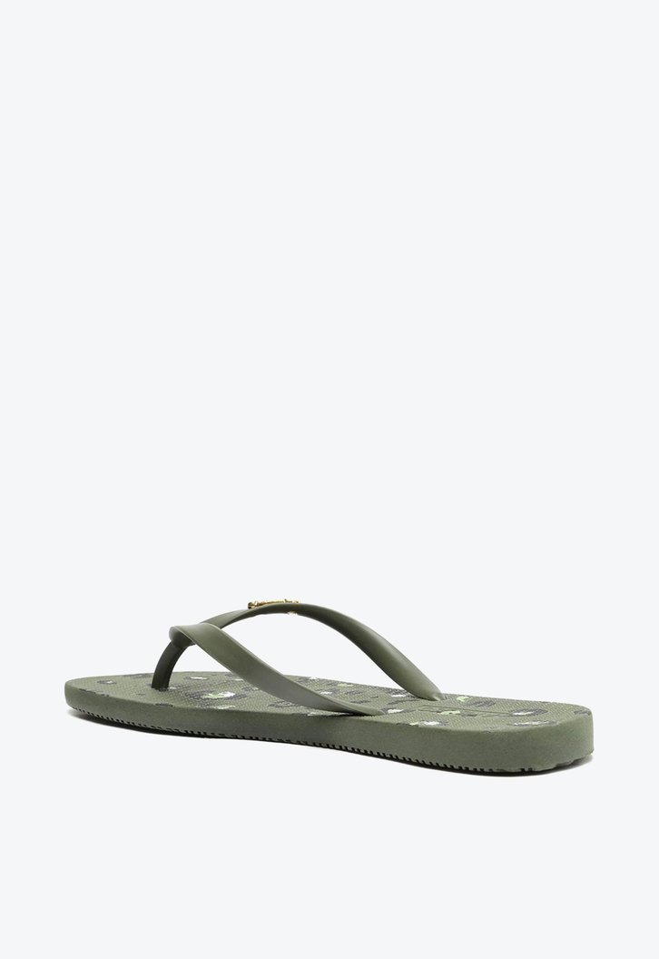 Chinelo De Dedo Animal Print Verde Brizza