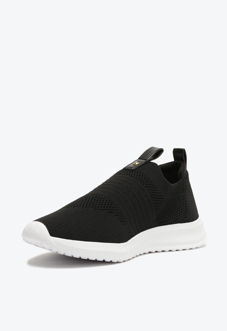 Tênis Slip On Preto Anacapri Knit Liso