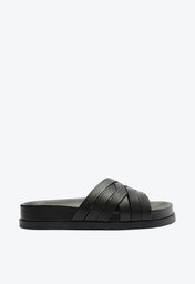 Chinelo Slide Preto Anacapri Entrelaçado