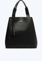 Bolsa Shopping Grande Maxi Barbicacho Preta