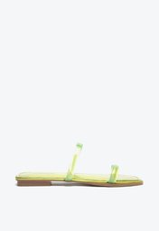 Kit Rasteira Metalizada Verde Arezzo E Pochete
