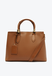 Bolsa Tote Marrom Schutz Grande Lorena Couro Trama