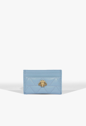 Porta-cartões Azul Schutz Believe Couro