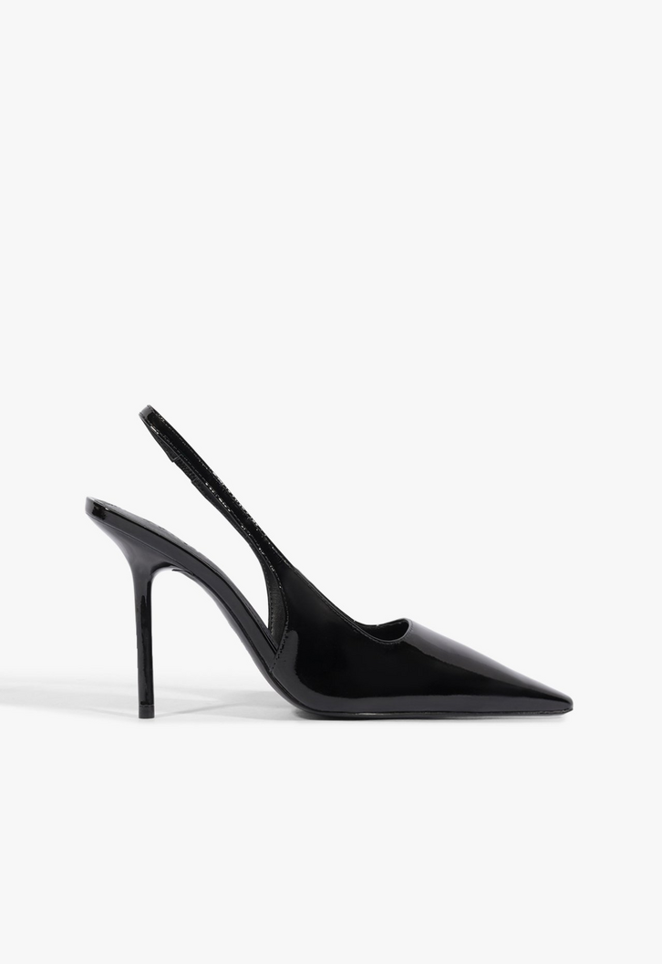 Scarpin Schutz Slingback Lucy Couro Preto | ZZ MALL