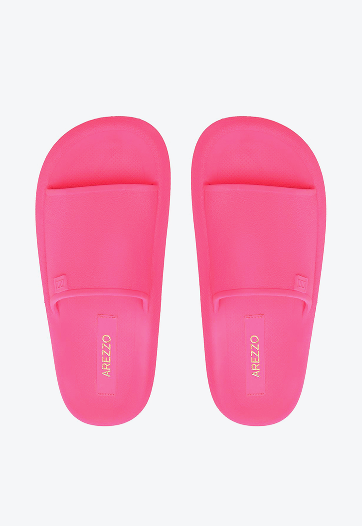 Sandália Slide Rosa Flatform Brizza