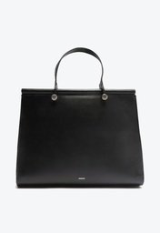 Bolsa Shopping Preta Arezzo Couro Hailey Grande