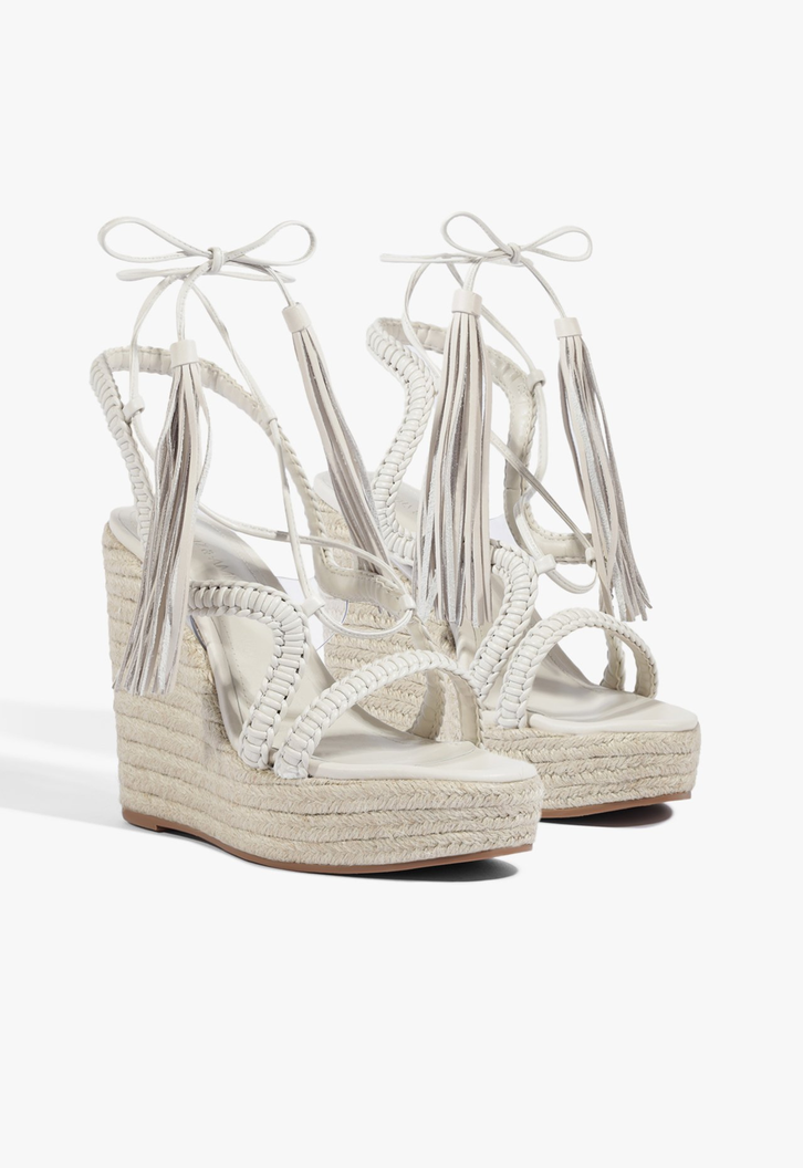 Sandália Lace Wedge Branca