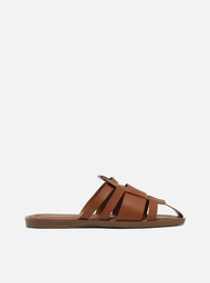 Mule Rasteira Marrom Arezzo Fisherman