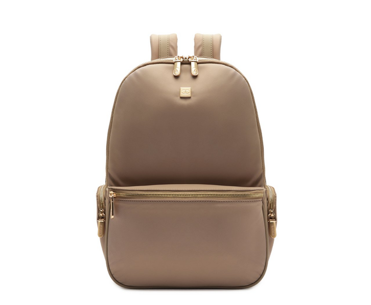 Mochila Grande Bolso Frontal Cinza