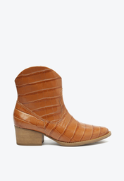 Bota Marrom Schutz Souli Couro Croco