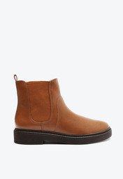 Bota Marrom Anacapri Chelsea Cano Curto Salto Baixo Bold