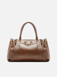 Bolsa Shopping Marrom Arezzo Couro Alícia Média