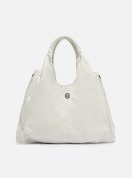 Bolsa Tote Branca Arezzo Couro Grande Bolsos Laterais