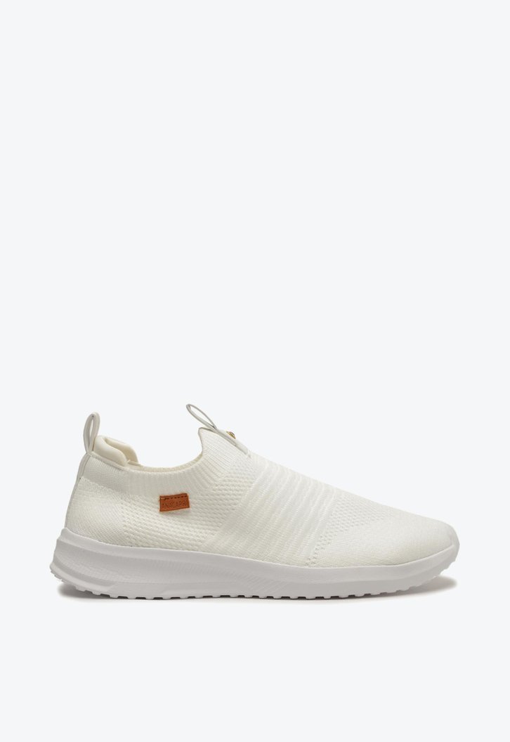 Tênis Slip On Branco Anacapri Knit Liso