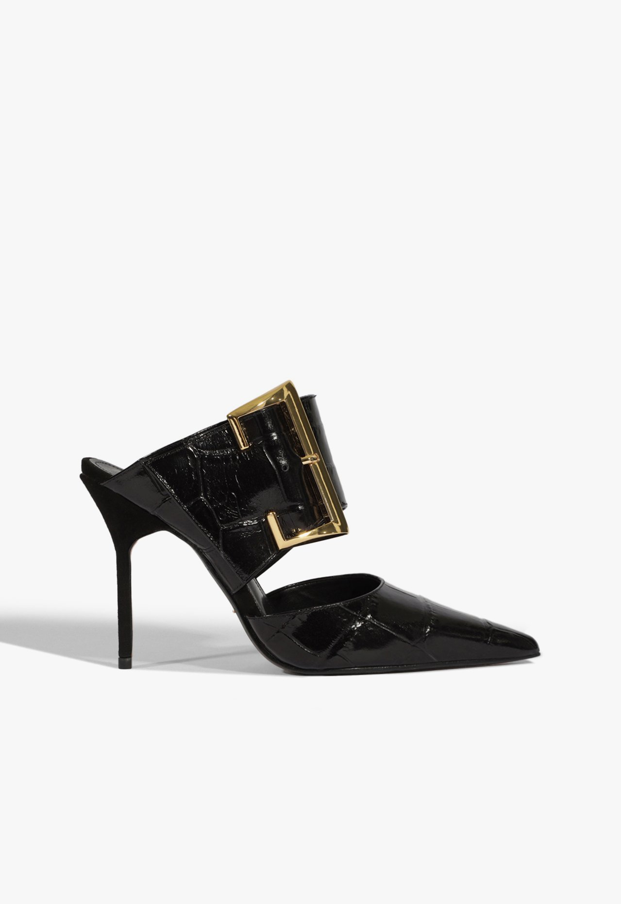 Mule Beatrix Couro Preto | ZZ MALL