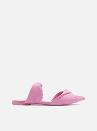 Mule Rasteiro Rosa Arezzo Salto Bico Fino
