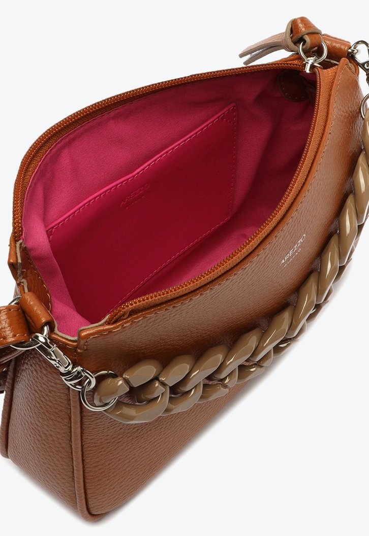 Bolsa Tiracolo Marrom Arezzo Iara Pequena Cárcuma