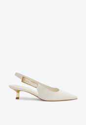 Sapato Branco Schutz Slingback Couro