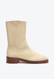 Bota Branca Schutz Terrance Couro