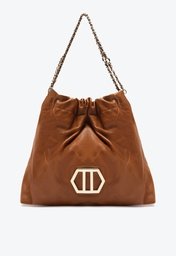 Bolsa Hobo Marrom Arezzo Couro Esther Grande