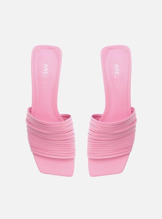 MULE ROSA AREZZO SALTO TAÇA MULTI TIRAS