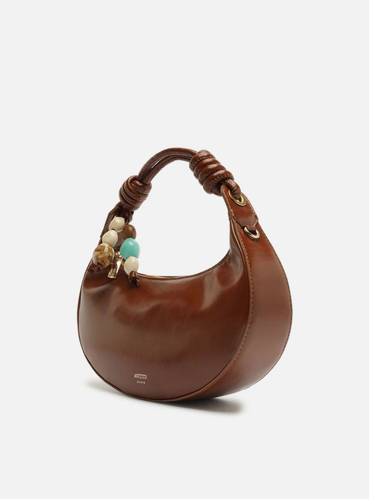Bolsa Tiracolo Marrom Média Alça Enrolados | ZZ MALL