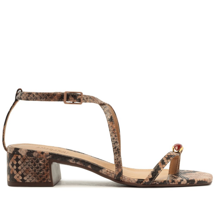 Sandália de Dedo Tira Fina Animal Print