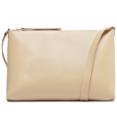 Crossbody Nude Anacapri Couro Cora Média