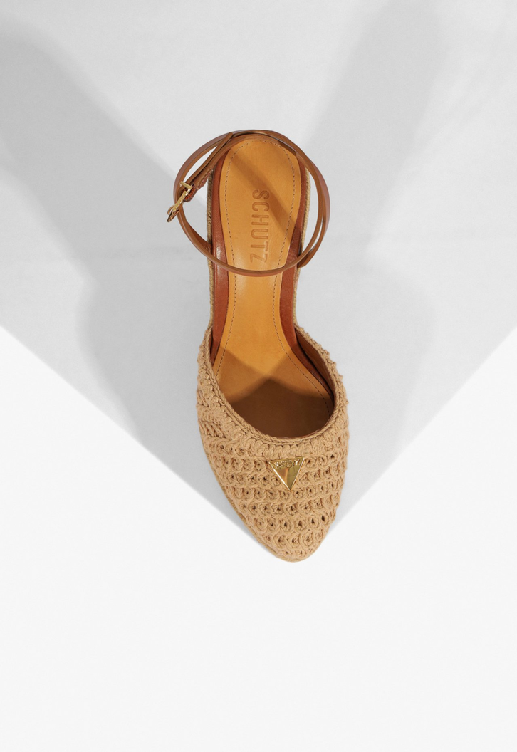 Sandália Espadrille Natural Marrom