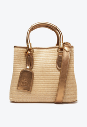 Bolsa Tote Mini Natural Dourada Schutz Lorena Soft