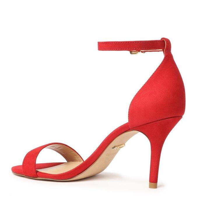 Sandália Vermelha Salto Taça Nobuck Bico Quadrado | Arezzo – Arezzo Brasília