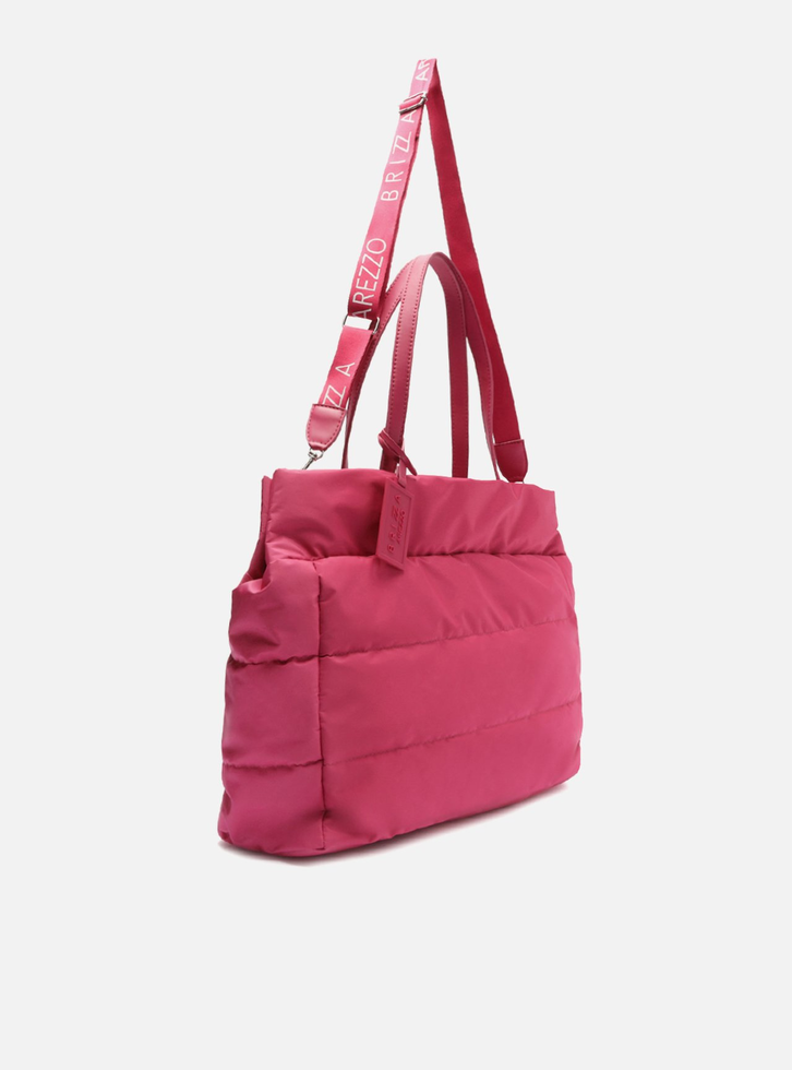 Bolsa Shopping Rosa Brizza Nylon Gigi Grande