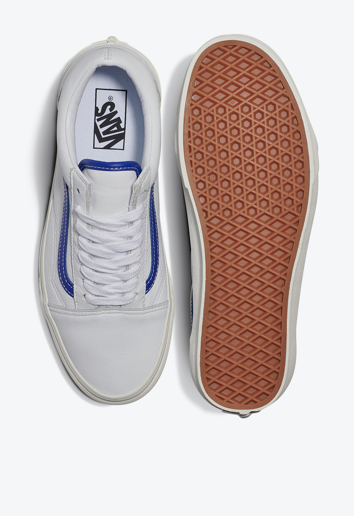 Tênis Old Skool Leather White Blue
