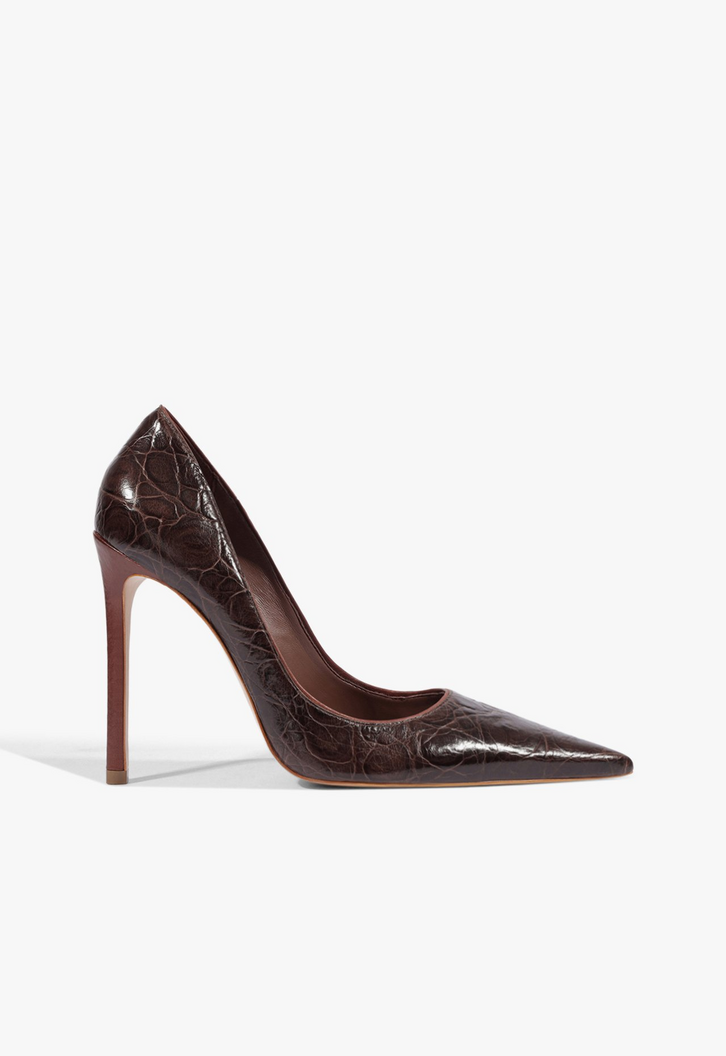 Scarpin Schutz Clara Couro Marrom
