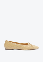 Sapatilha Casual Bege Schutz Flats Couro