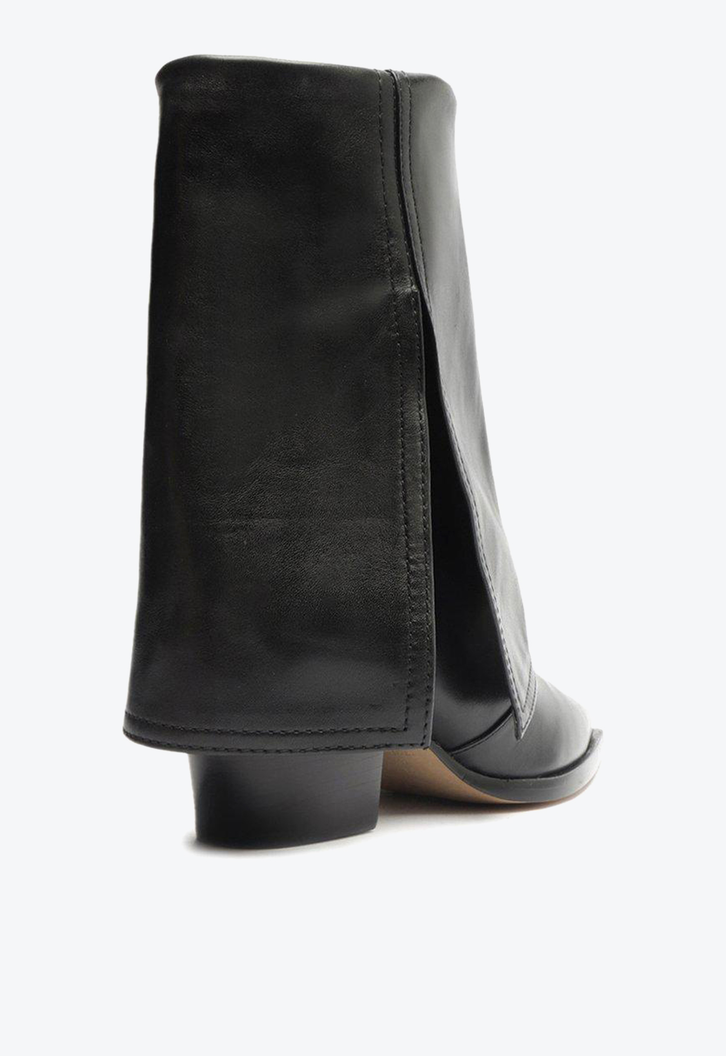 Bota Preta Arezzo Couro Cano Médio Capa Georgia