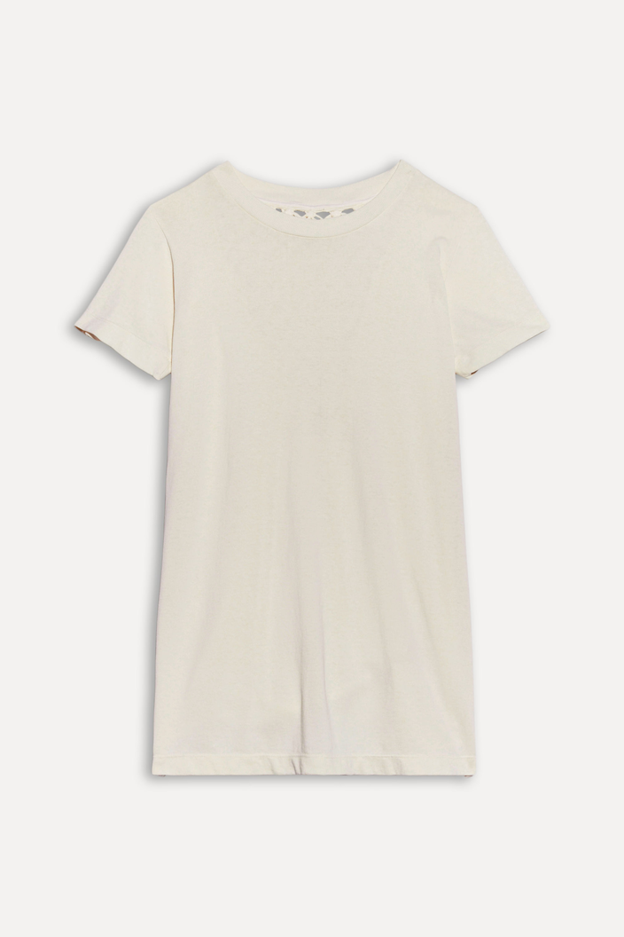 VESTIDO BEGE REVERSA MALHA MACRAME