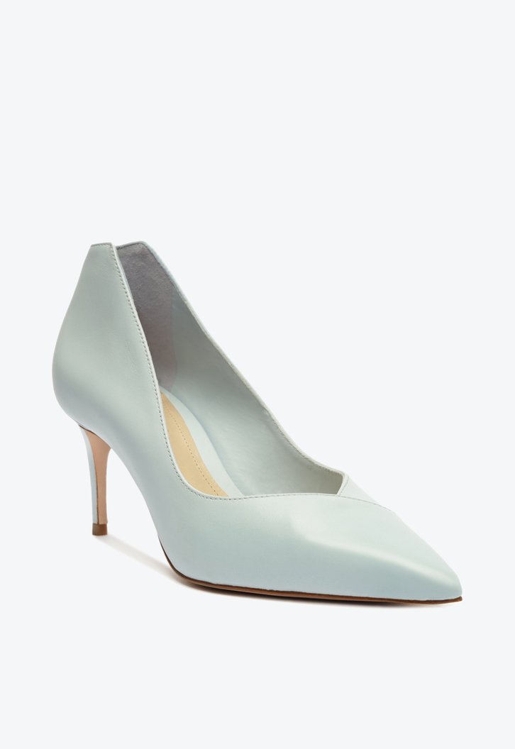 Sapato Scarpin Arlette Mid Couro Azul
