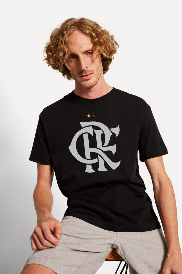 CAMISETA PRETA RESERVA ESTAMPADA CRF