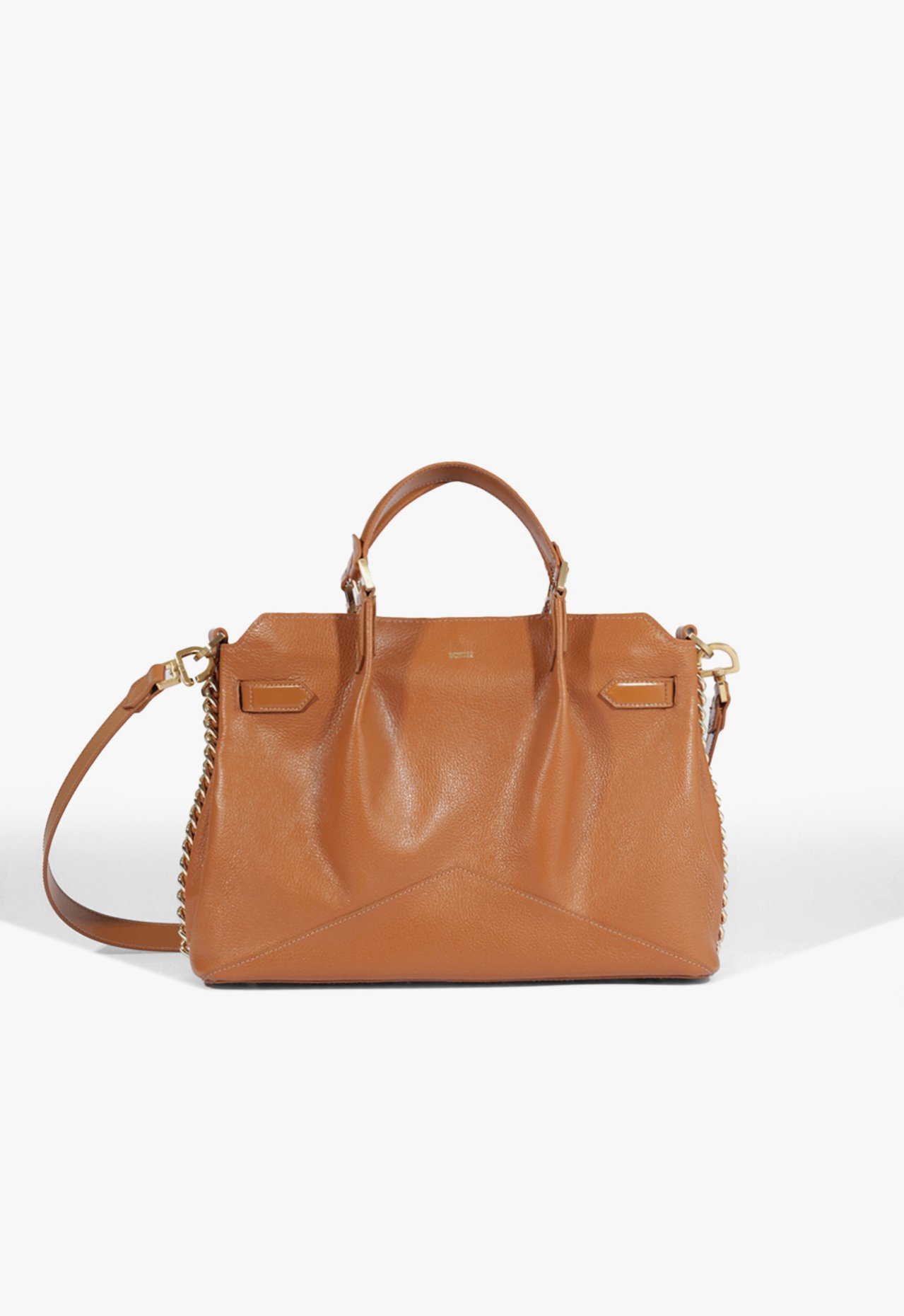 あずさ Bolsa Tiracolo Rosa Couro Mizz Média Tachas | ZZ MALL