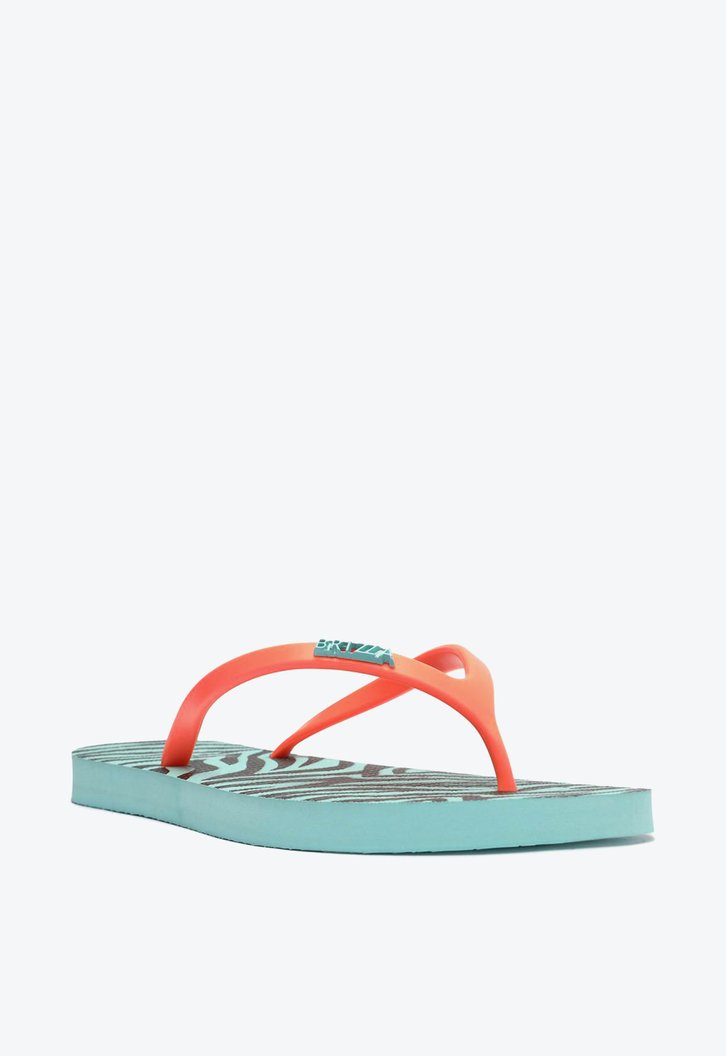 Chinelo De Dedo Azul Brizza Estampa