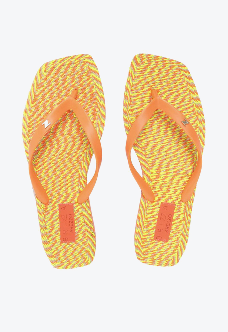 Chinelo De Dedo Laranja Fluo Brizza