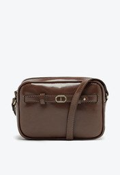 Bolsa Tiracolo Média Madri Verniz Marrom