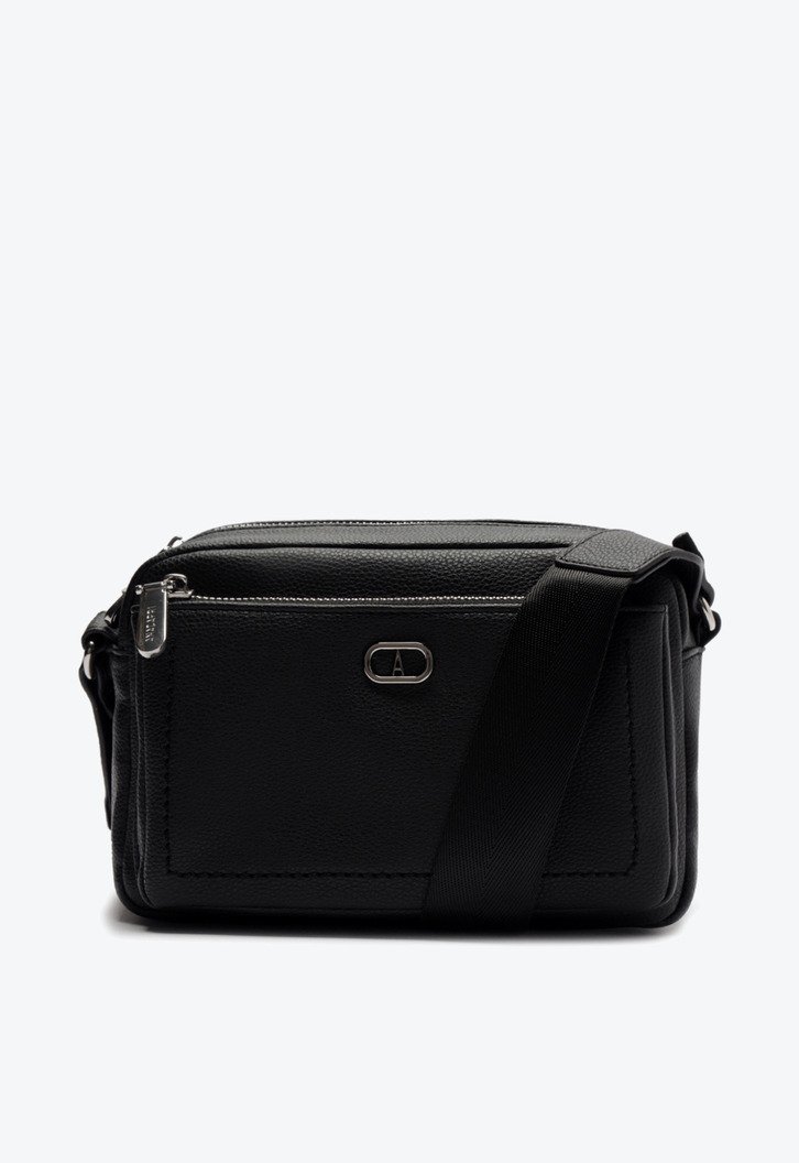 Bolsa Tiracolo Média Floater Gorgurão Preta