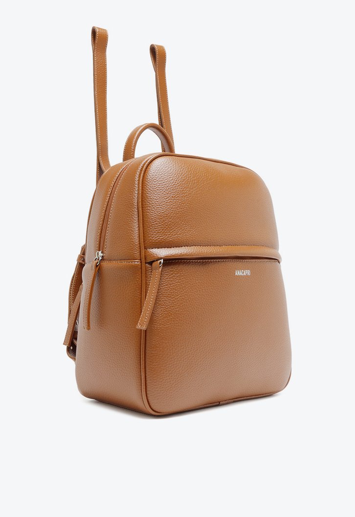 Mochila Marrom Anacapri Média Zíper Básica