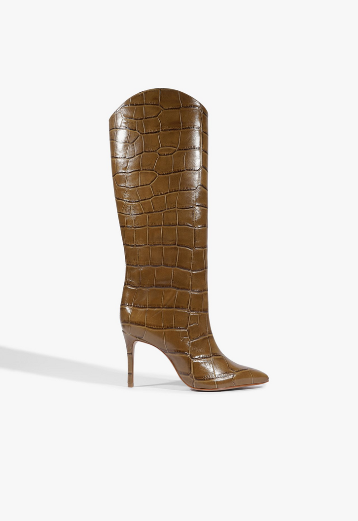Bota Maryana Couro Verde Oliva