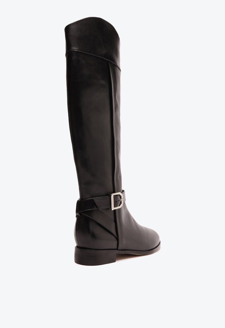 Bota Preta Couro Cano Longo Montaria Savannah