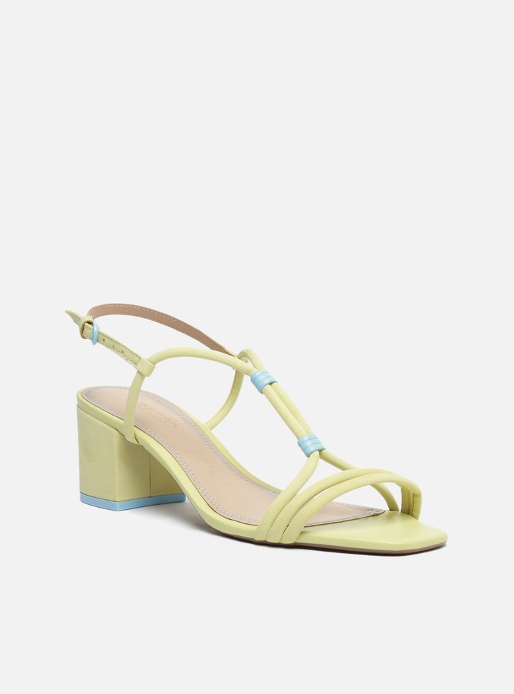 SANDÁLIA VERDE AREZZO NOBUCK BLOCO AZUL