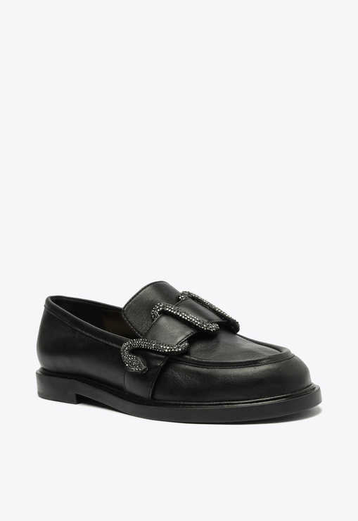Mocassim Cobra Brilho Preto