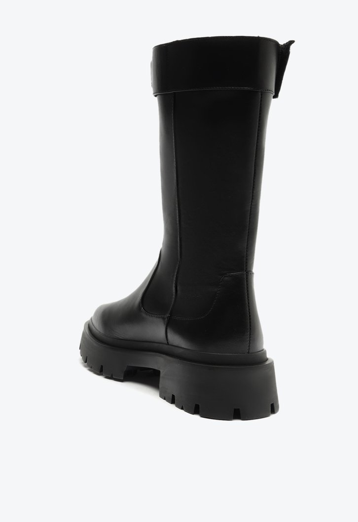 Bota Preta Schutz Cano Médio Tratorada